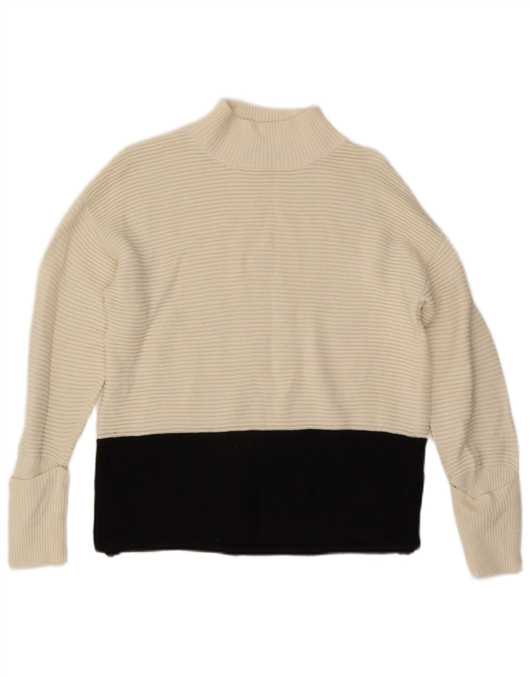 Marks & Spencer Dame Turtle Neck Jumper Sweater UK 12 Medium Off White