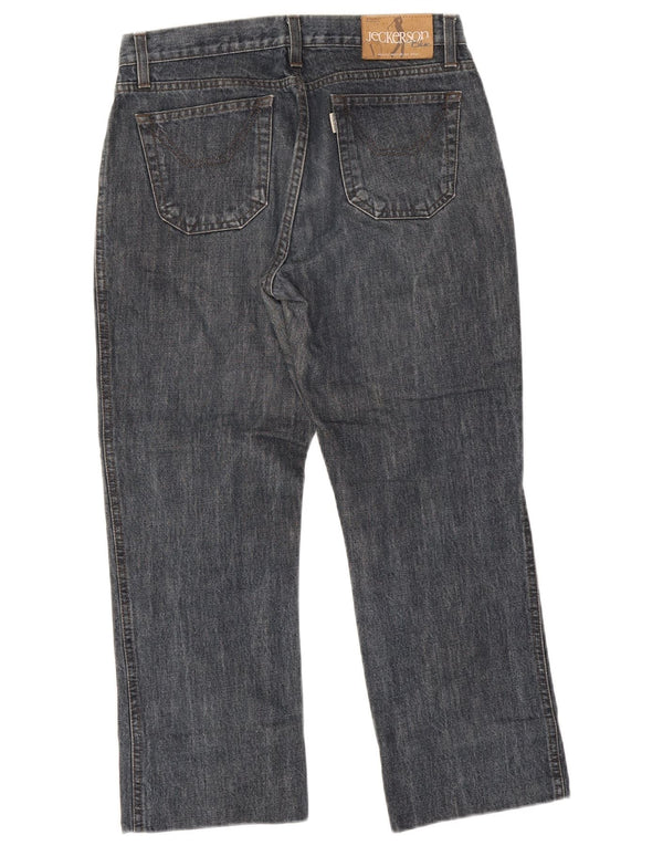 Jeckerson Womens Cropped Jeans W29 L25 Navy Blue Colourblock Cotton