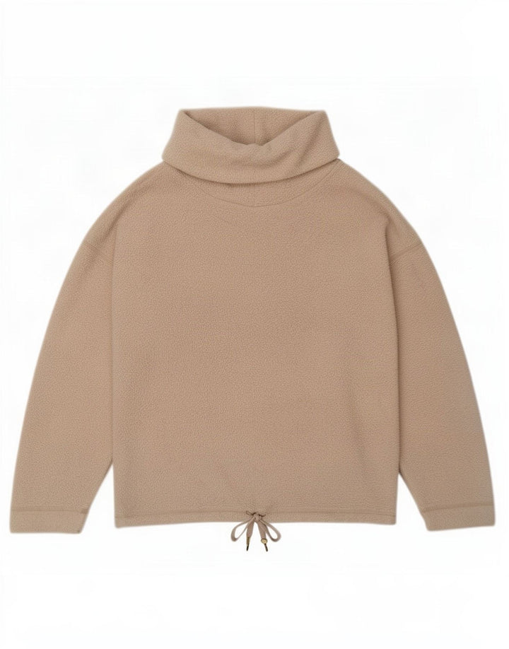 Marks & Spencer Dame Roll Neck Fleece Jumper UK 14 Medium Beige