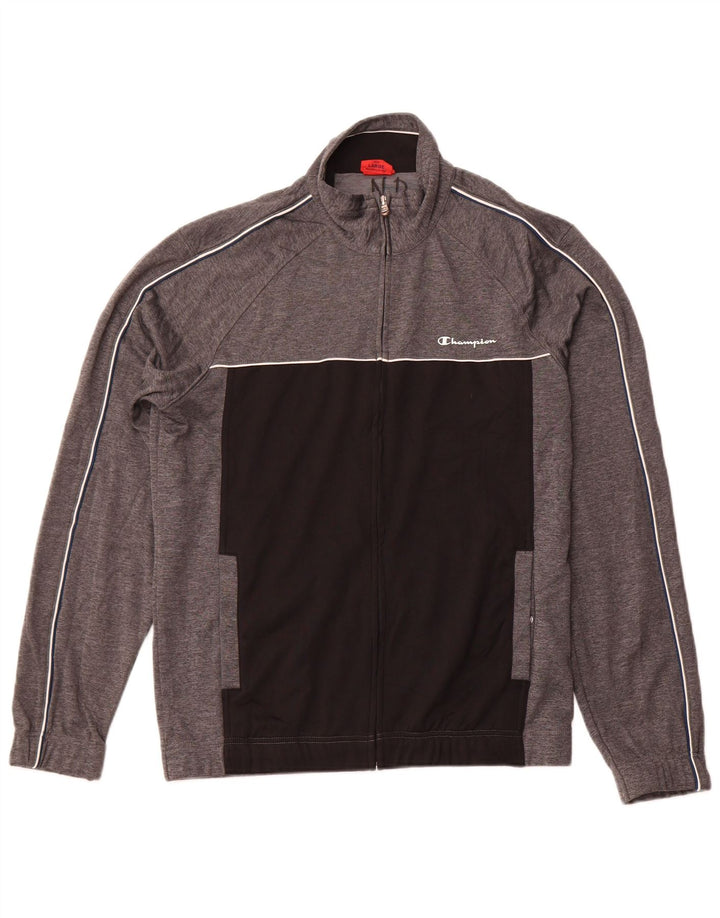 CHAMPION Træningsdragt til mænd Topjakke Stor Grå Colourblock Polyester