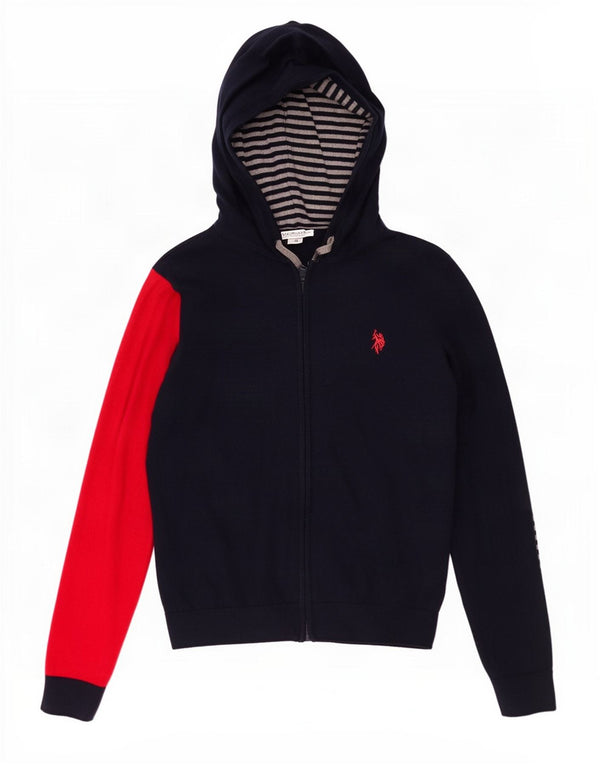 U.S. Polo Assn. Pige cardigan sweater 13-14 år Navy Blue Colourblock