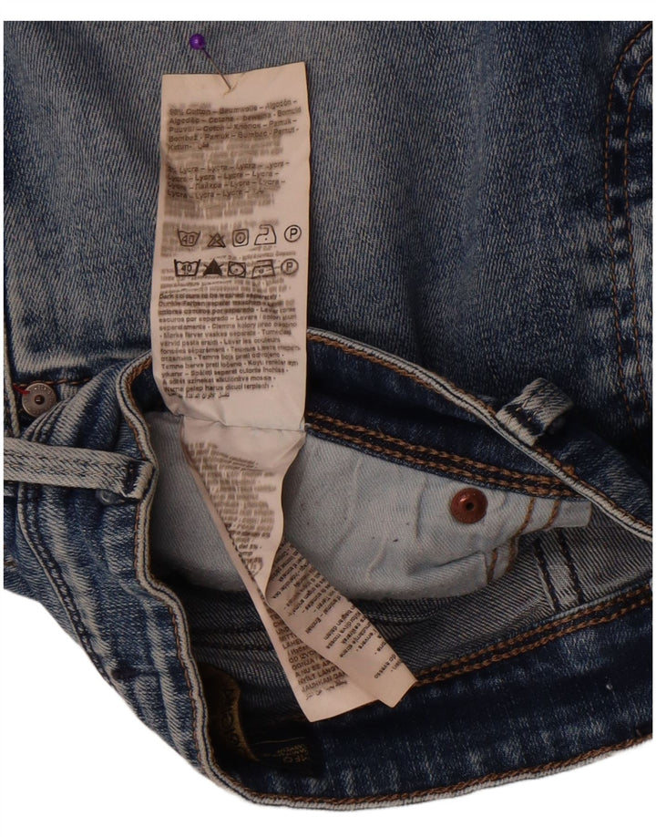 Jack & Jones Herre Distressed Slim Jeans W34 L30 Blå Bomuld