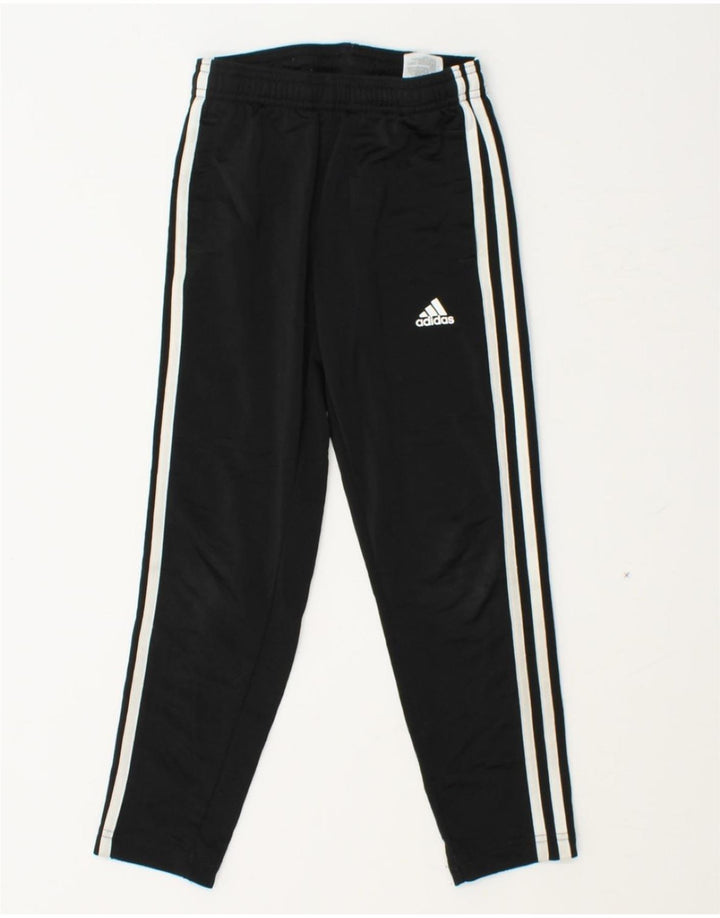 ADIDAS Boys Tracksuit Trousers 7-8 Years  Black Polyester Vintage Adidas and Second-Hand Adidas from Messina Hembry 