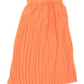 VINTAGE Womens Knife Pleated Skirt W25 XS Orange Polyester Vintage Vintage and Second-Hand Vintage from Messina Hembry 