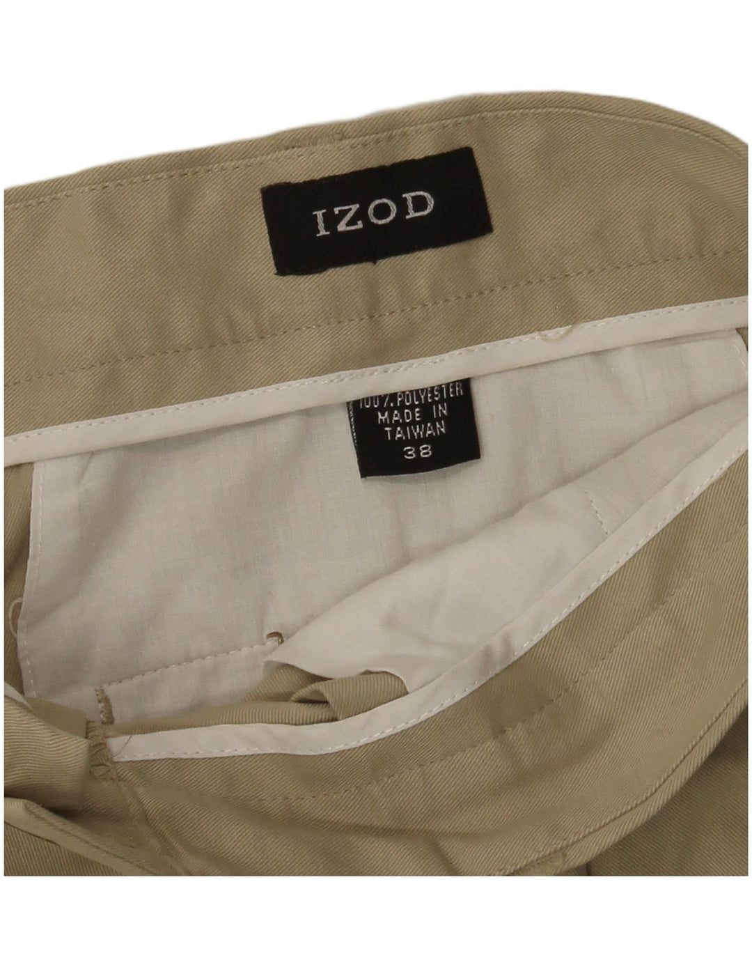 Izod Chino Shorts til mænd W38 XL Beige Polyester