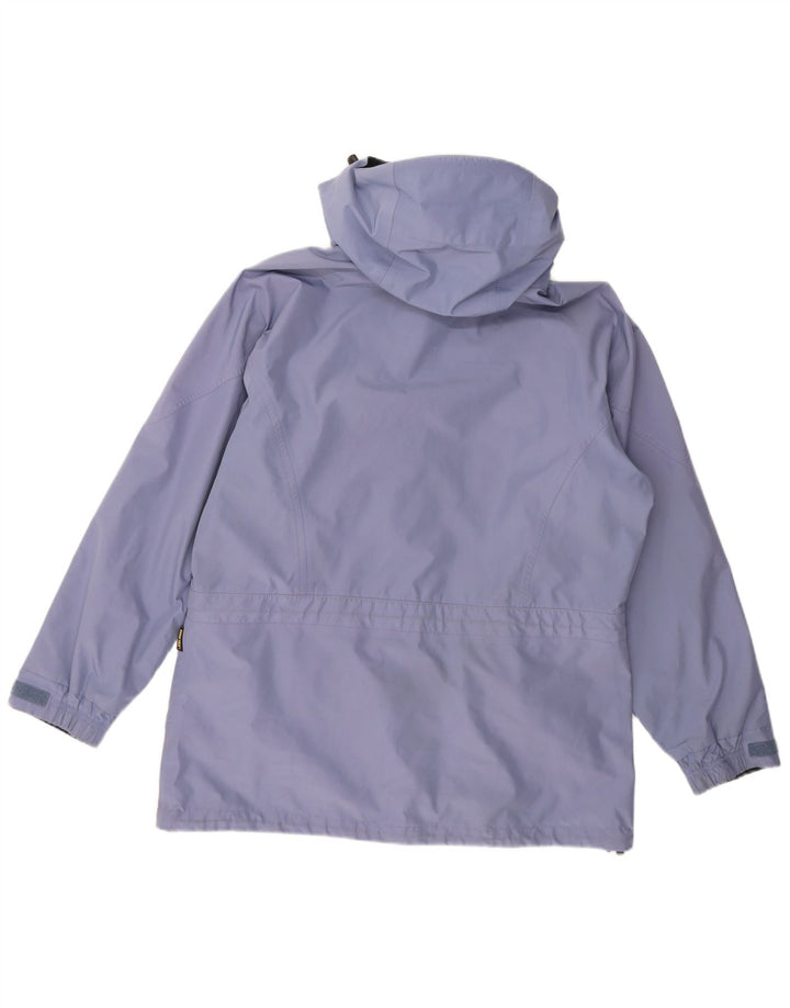 BERGHAUS Womens Oversized Hooded Rain Jacket UK 16 Large Blue Polyester