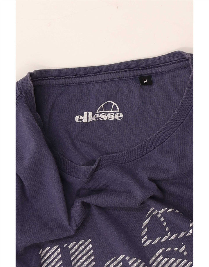 Ellesse Herre Grafisk T-Shirt Top Lille Marineblå