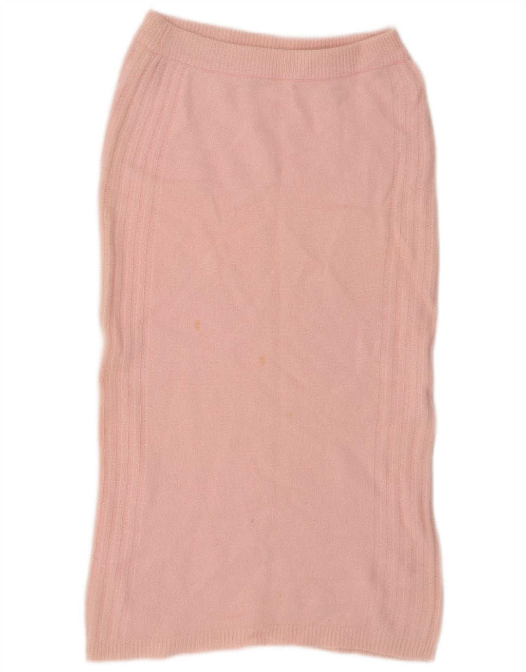 Vintage damestrikket midi-nederdel EU 38 Medium W34 Pink lammeuld
