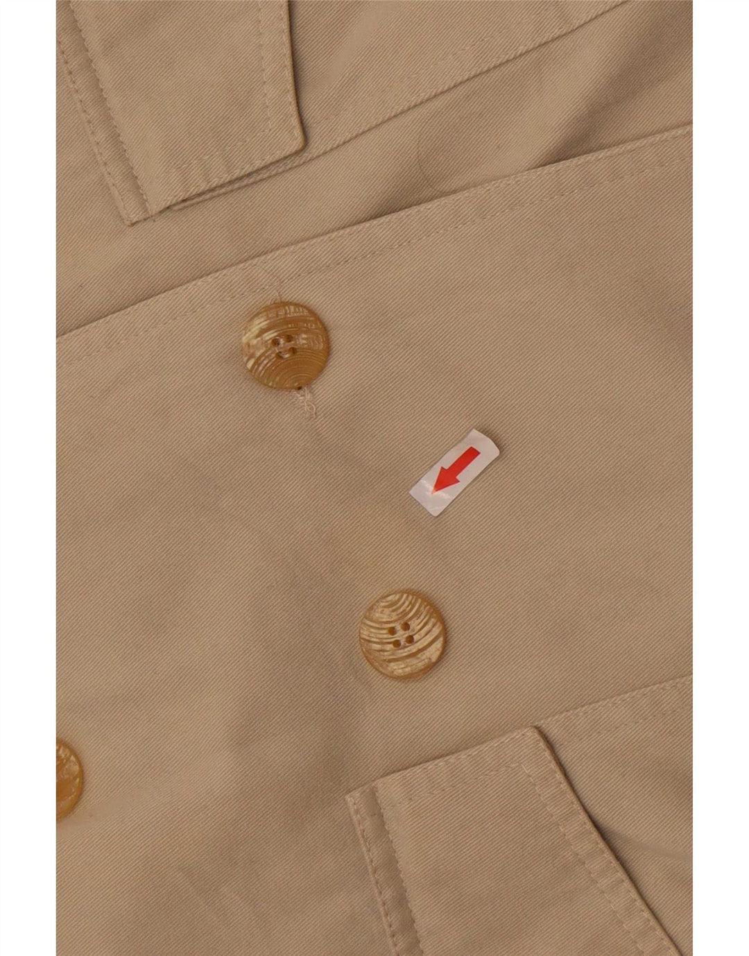 Vintage Dame Dobbeltradet Frakke UK 14 Large Beige