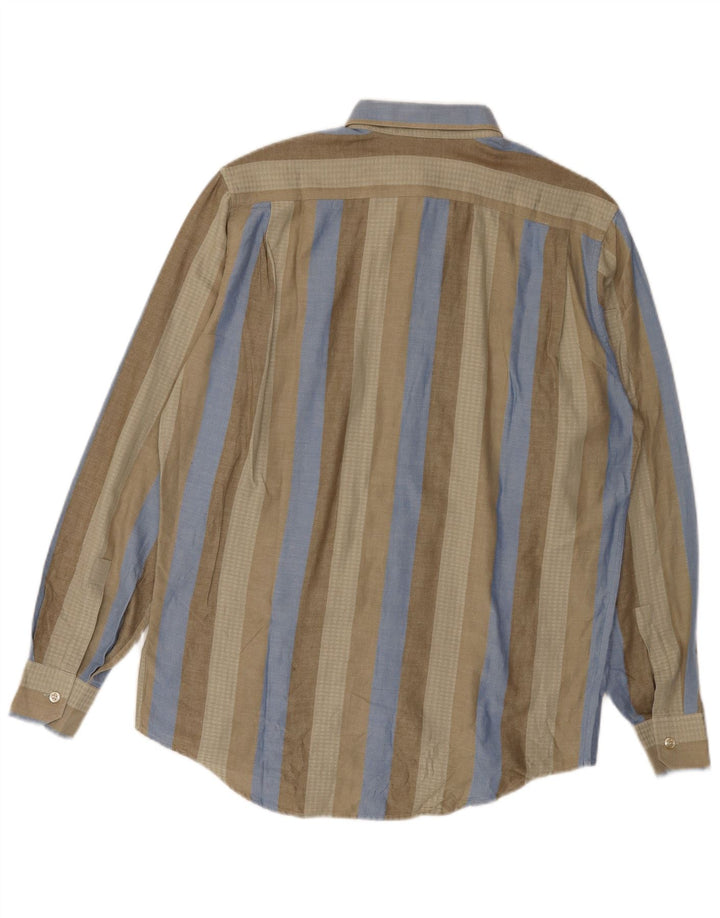 VINTAGE herreskjorte str. 40 Medium Khaki stribet