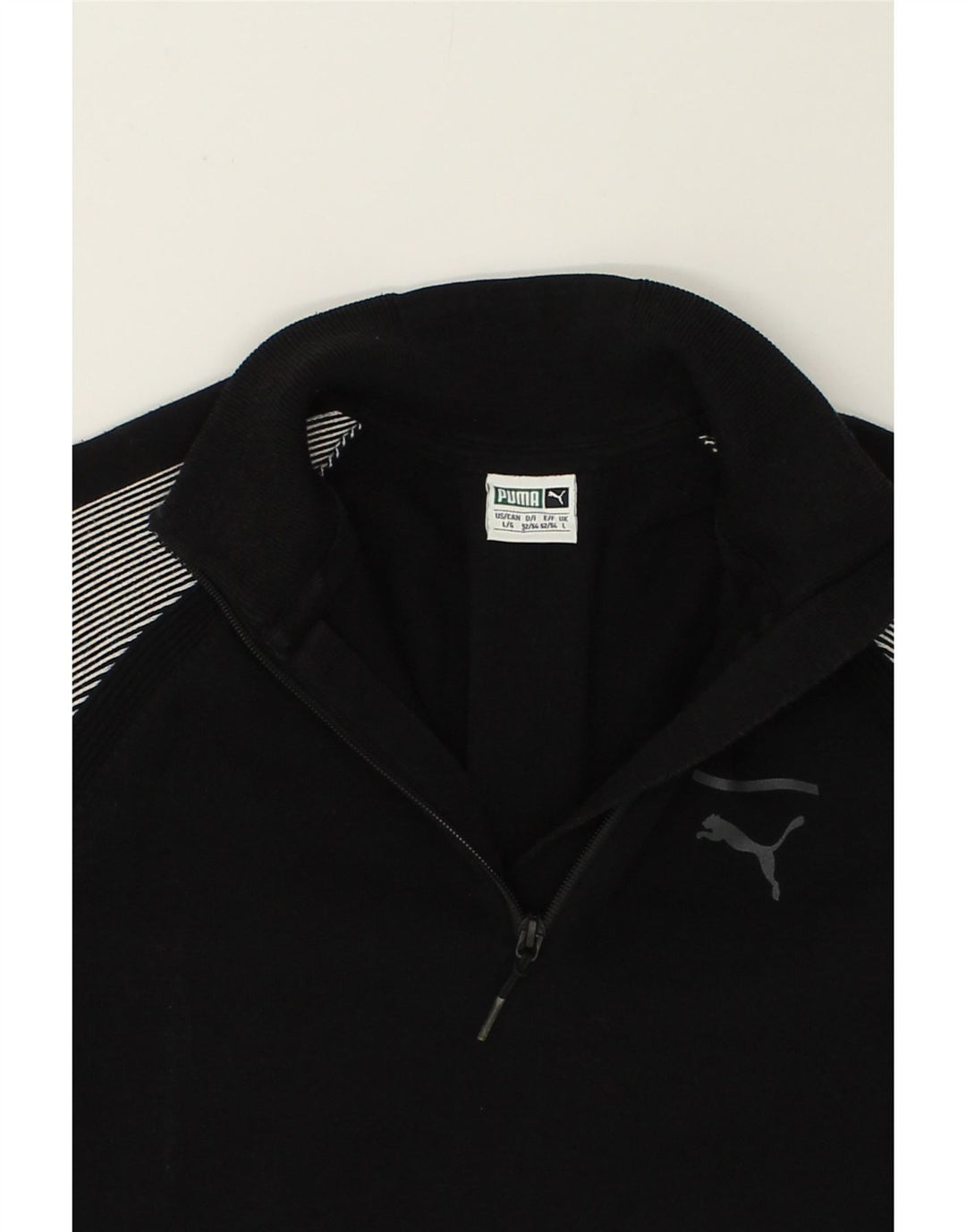 PUMA Mens Pullover Tracksuit Top Jacket Large Black Colourblock Nylon | Vintage Puma | Thrift | Second-Hand Puma | Used Clothing | Messina Hembry 