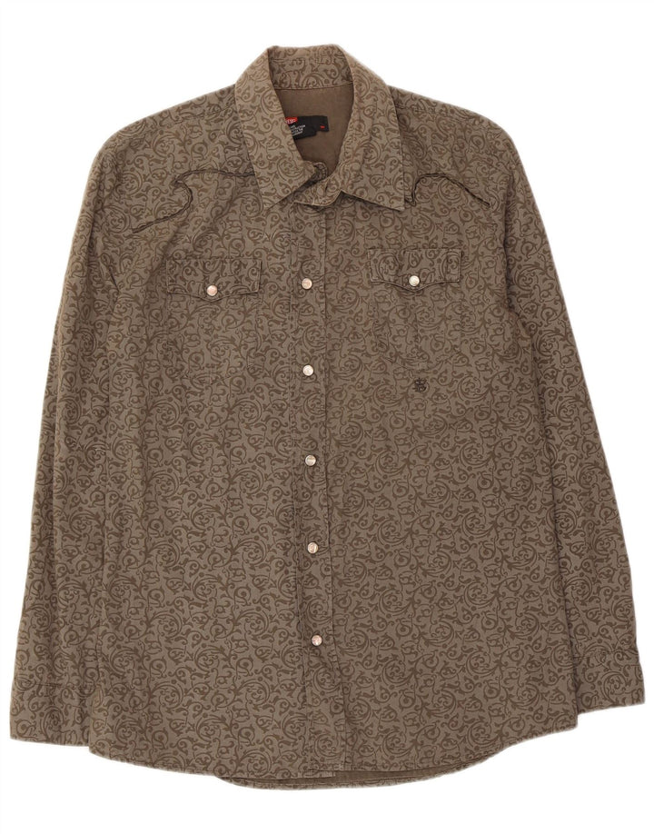 Diesel herreskjorte lille brun Paisley bomuld