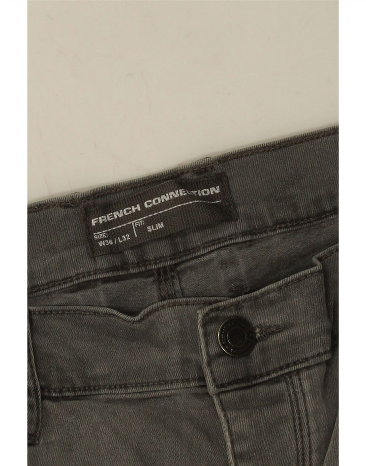 French Connection Slim Jeans til mænd W36 L32 Grå bomuld