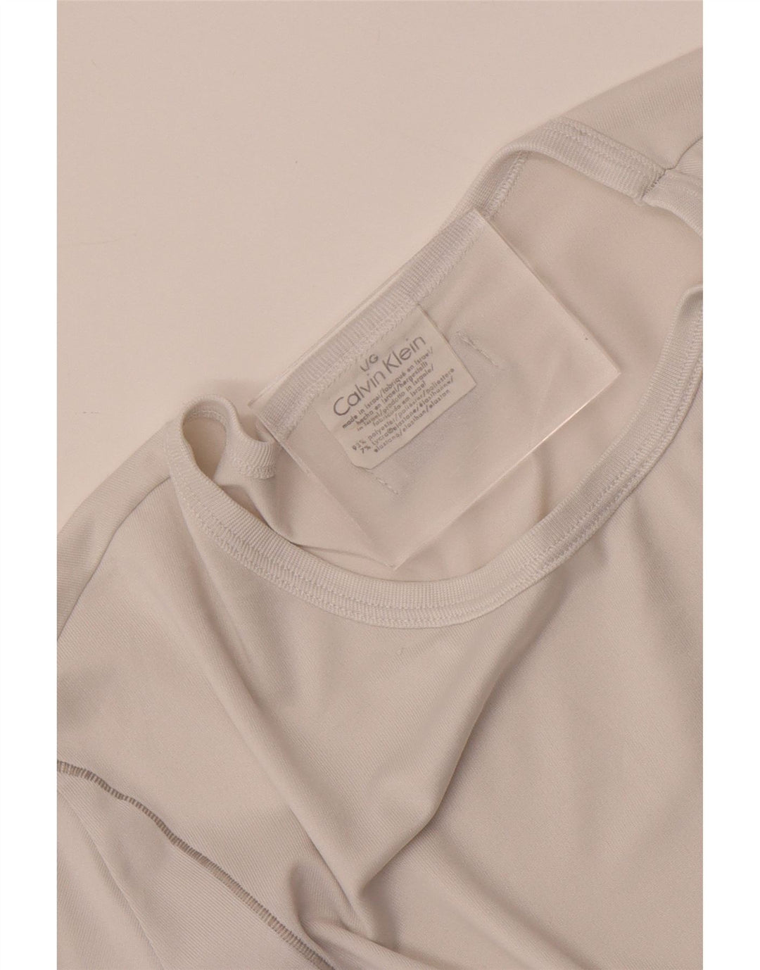 Calvin Klein Herre T-Shirt Top Stor Hvid Polyester