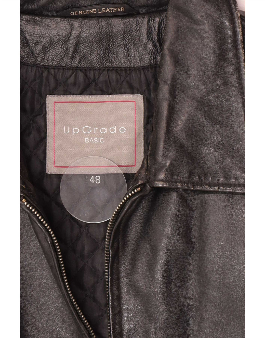 Vintage herre læderjakke IT 48 Medium Sort