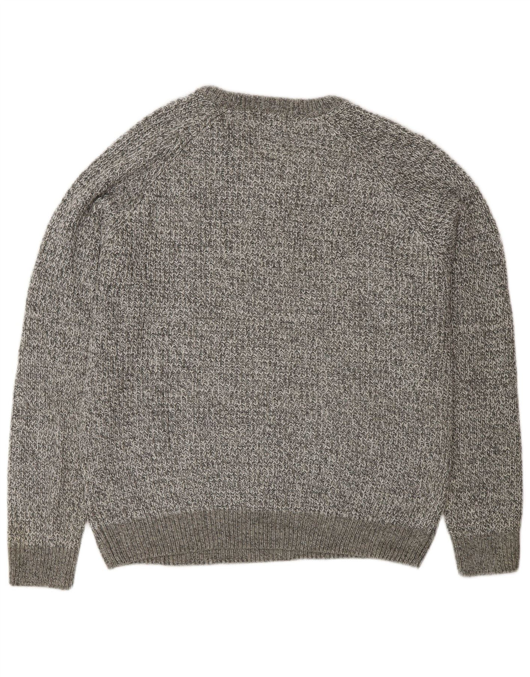 Marks & Spencer dame sweater med rund hals, stor grå flækket klassisk