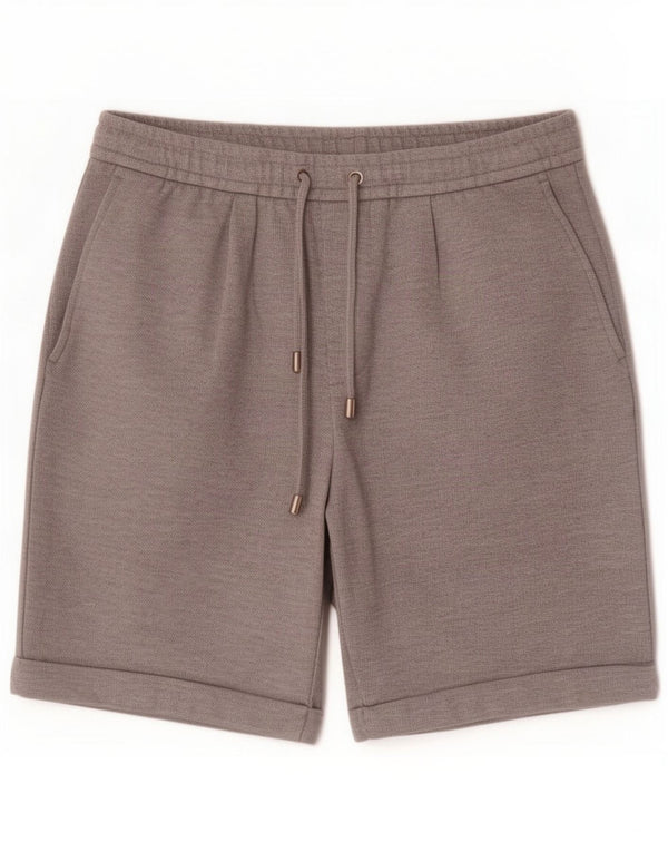 Zara Mens Chino Shorts Medium W31 Grey Polyester
