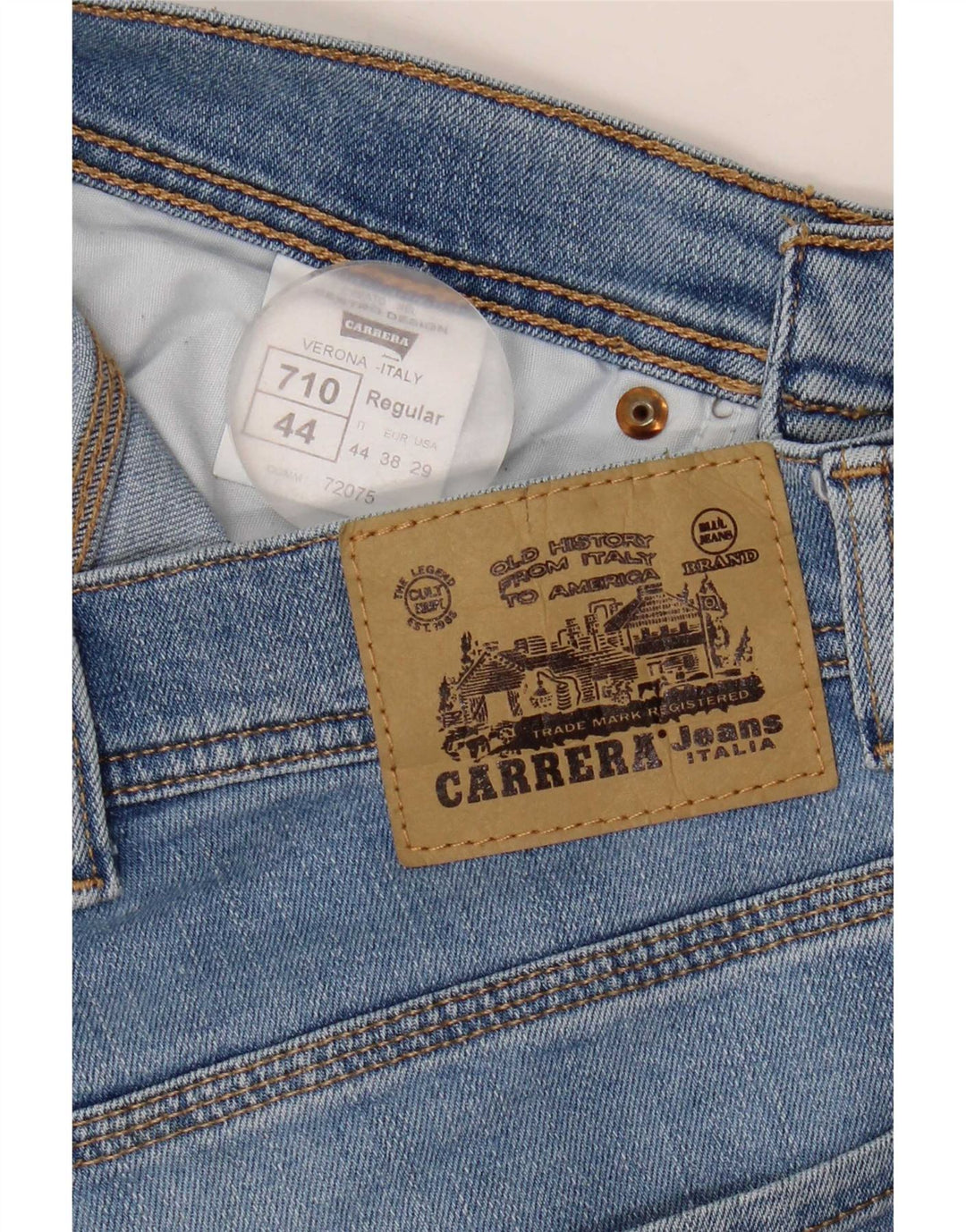 Carrera Dame 710 IT 44 Medium W29 L31 Blå Colourblock Bomuld