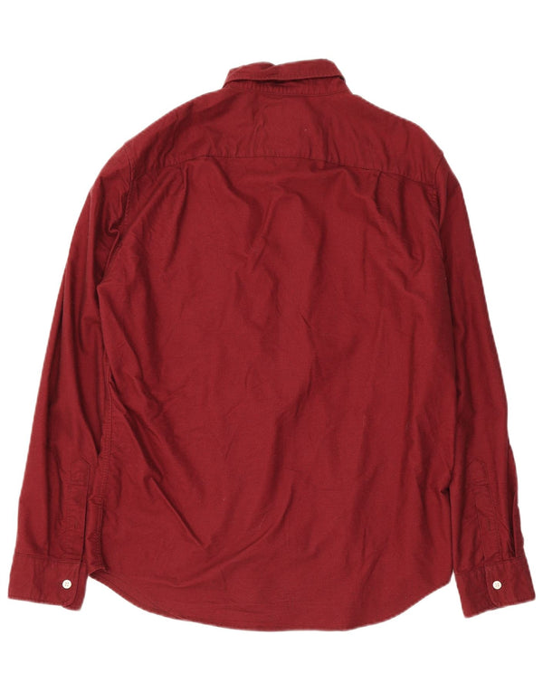 American Eagle Herre Classic Fit skjorte Medium Bourgogne bomuld