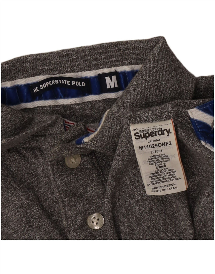 Superdry Grafisk poloshirt til mænd mellemgrå bomuld