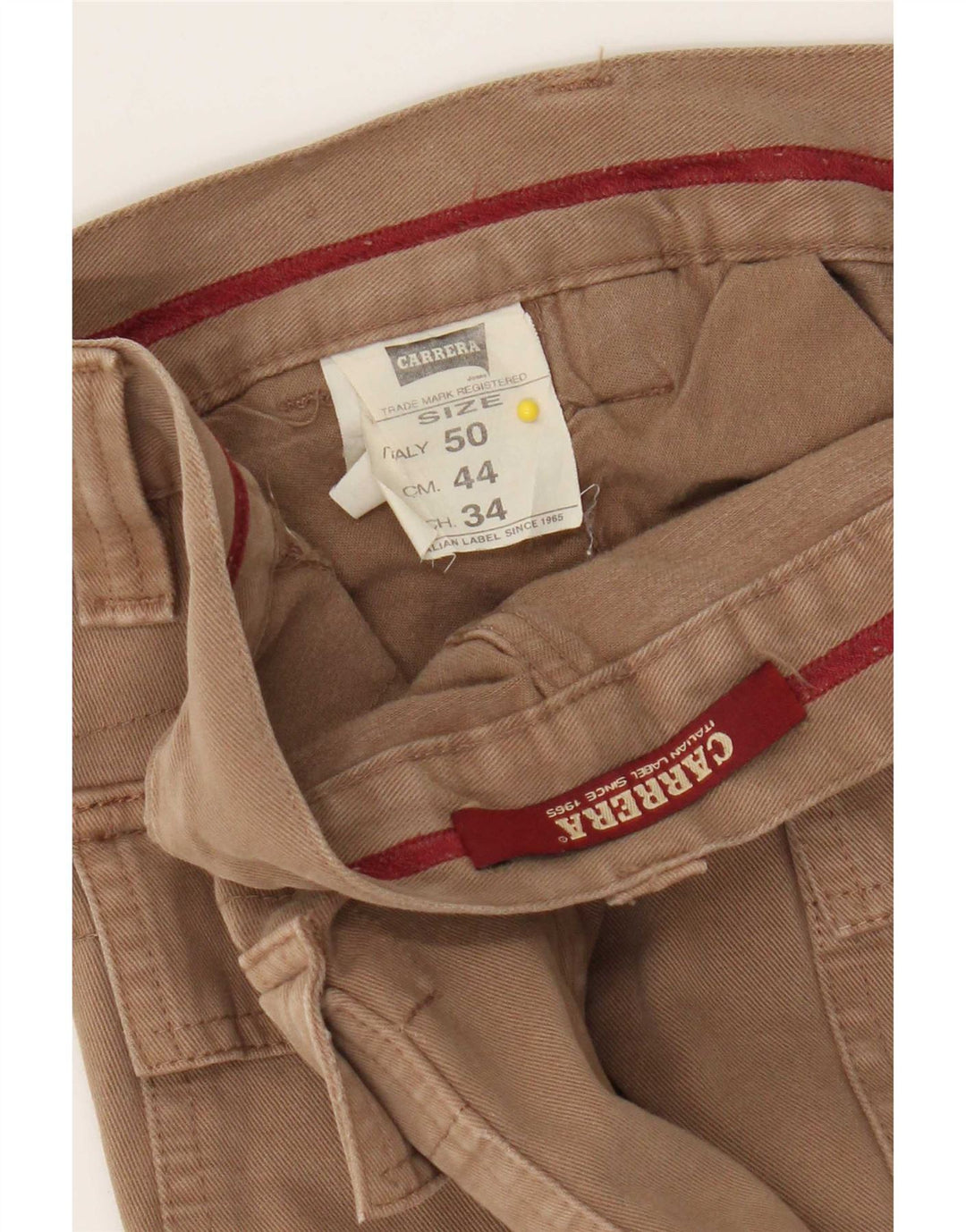 Carrera Straight Cargo Bukser til mænd W34 L34 Beige Bomuld