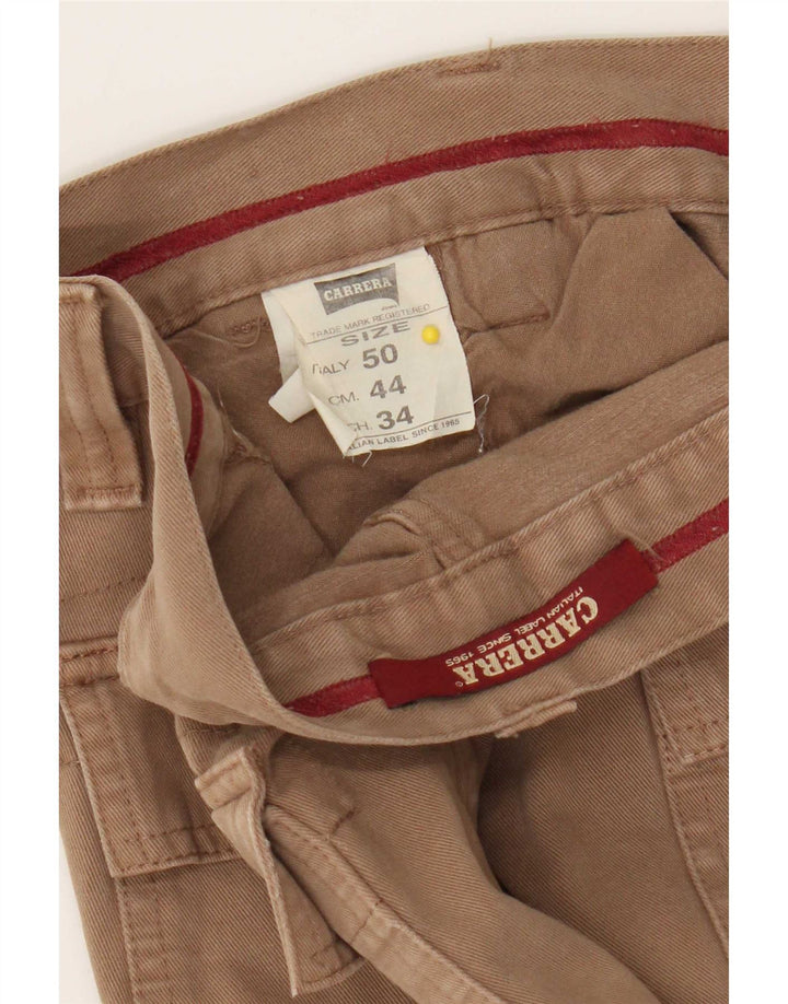 Carrera Straight Cargo Bukser til mænd W34 L34 Beige Bomuld