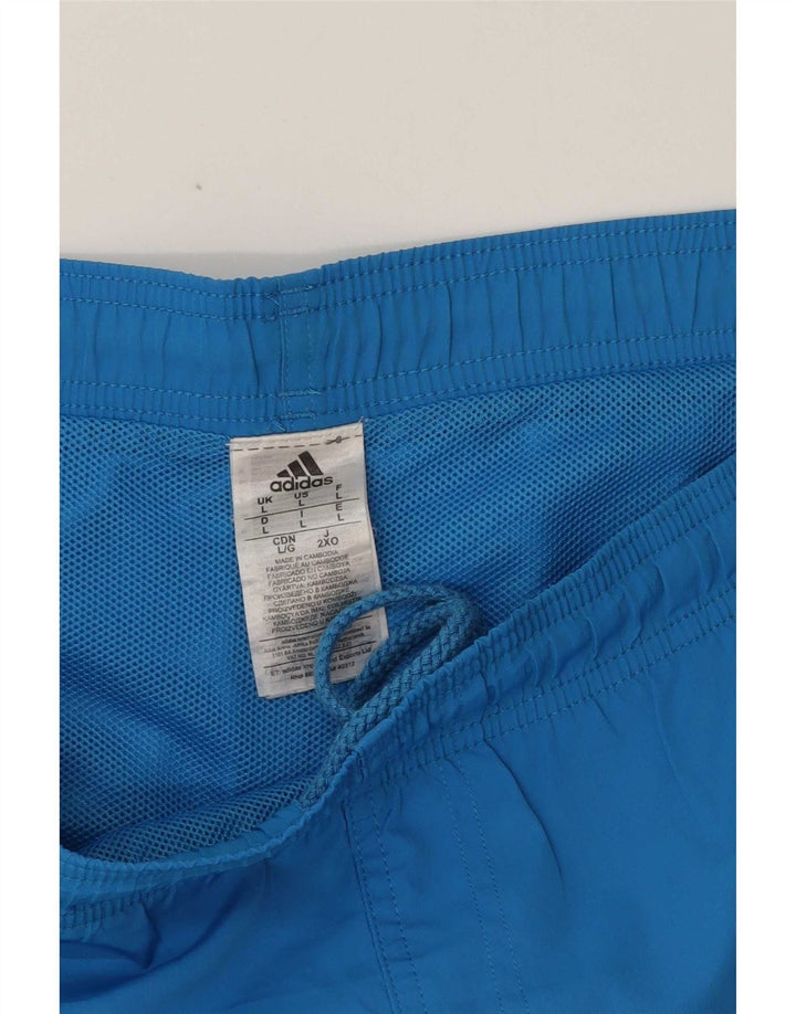 Adidas Badeshorts til mænd store blå polyester