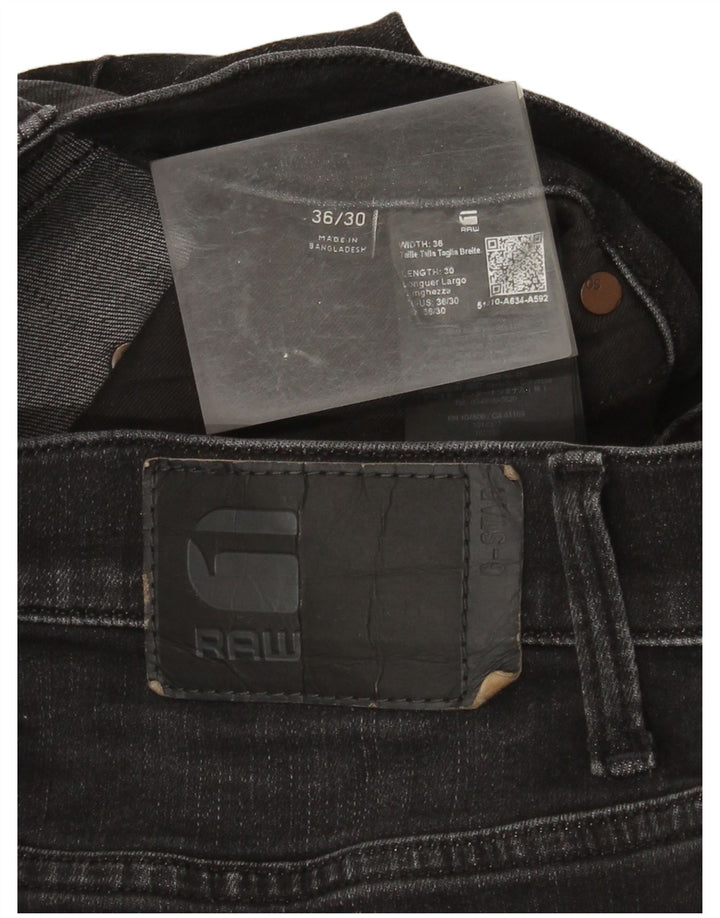 G-Star Slim Jeans til mænd W36 L30 Sort bomuld