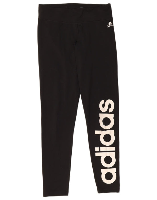 Adidas Dame Climalite Grafiske Leggings UK 12/14 Medium Sort