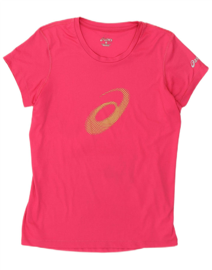 Asics Graphic T-Shirt Top UK 10 Small Pink
