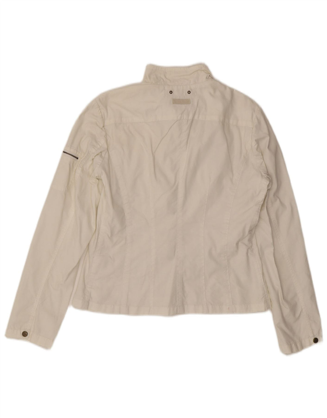 Marlboro Classics Dame Utility Jacket EU 44 XL Hvid Bomuld