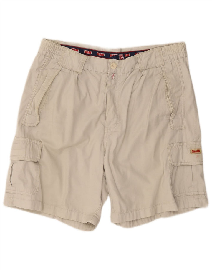 SLAM Herre Cargo Shorts IT 52 XL W38 Beige Bomuld
