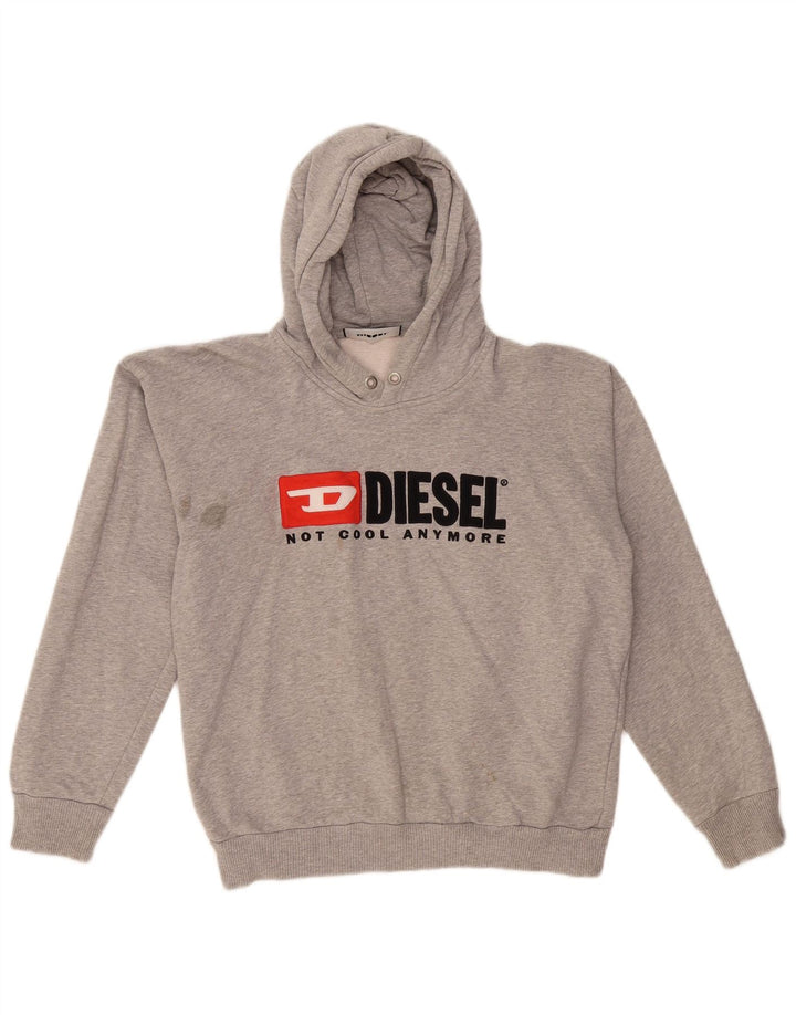 Diesel Grafisk hættetrøje til mænd, lille grå