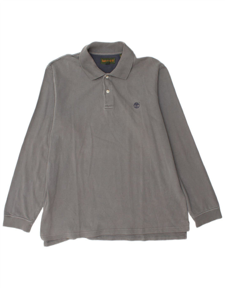 Timberland Langærmet Polo Shirt til mænd Stor grå bomuld