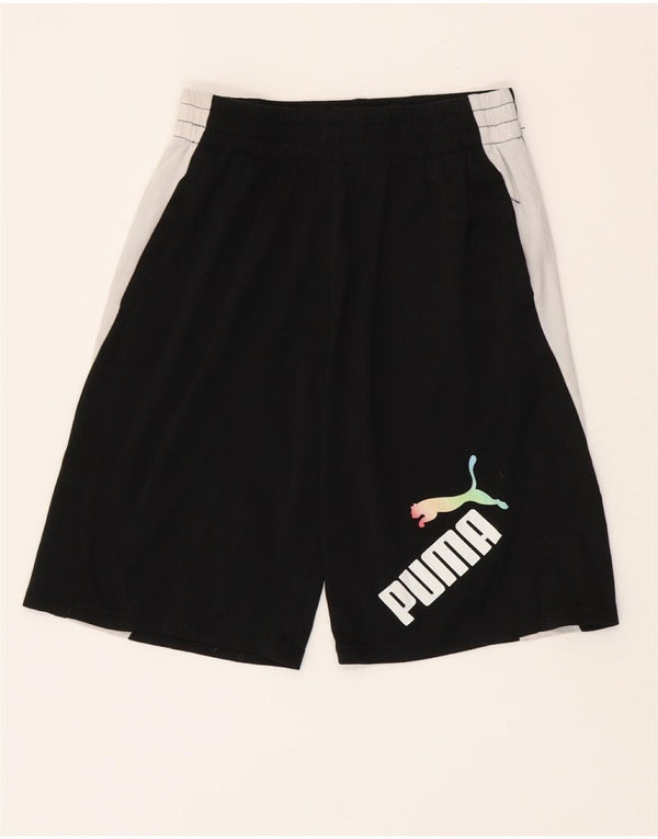 Puma Boys Sports Shorts 14-15 år Large Black Colourblock Polyester