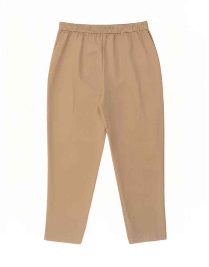 Zara Womens Cropped Trousers XL W34 L26 Beige Polyester
