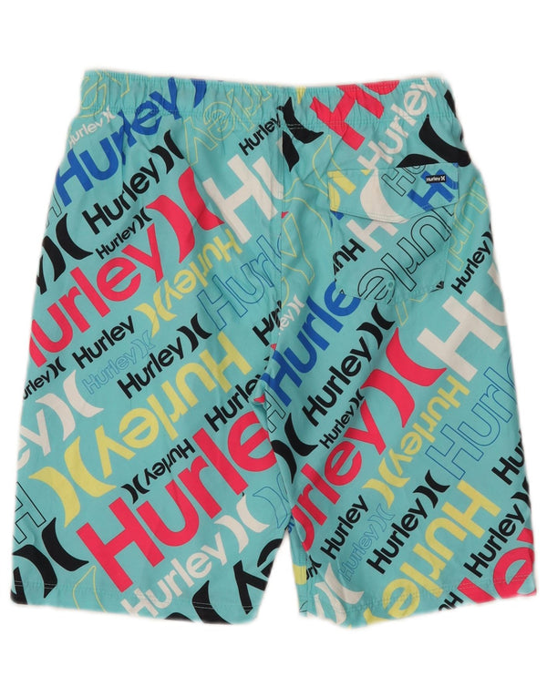 Hurley Boys Grafiske svømmeshorts 12-13 år Stor turkis polyester