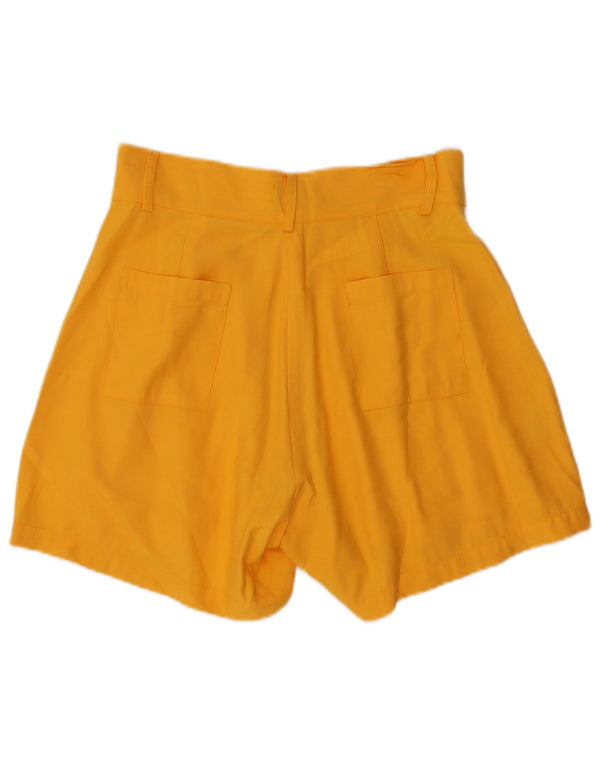 Vintage Womens High Waist Casual Shorts Medium W28 Yellow