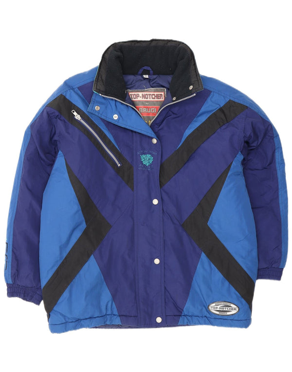 Brugi Dame Oversized Skijakke EU 42 Large Blue Colourblock Sports