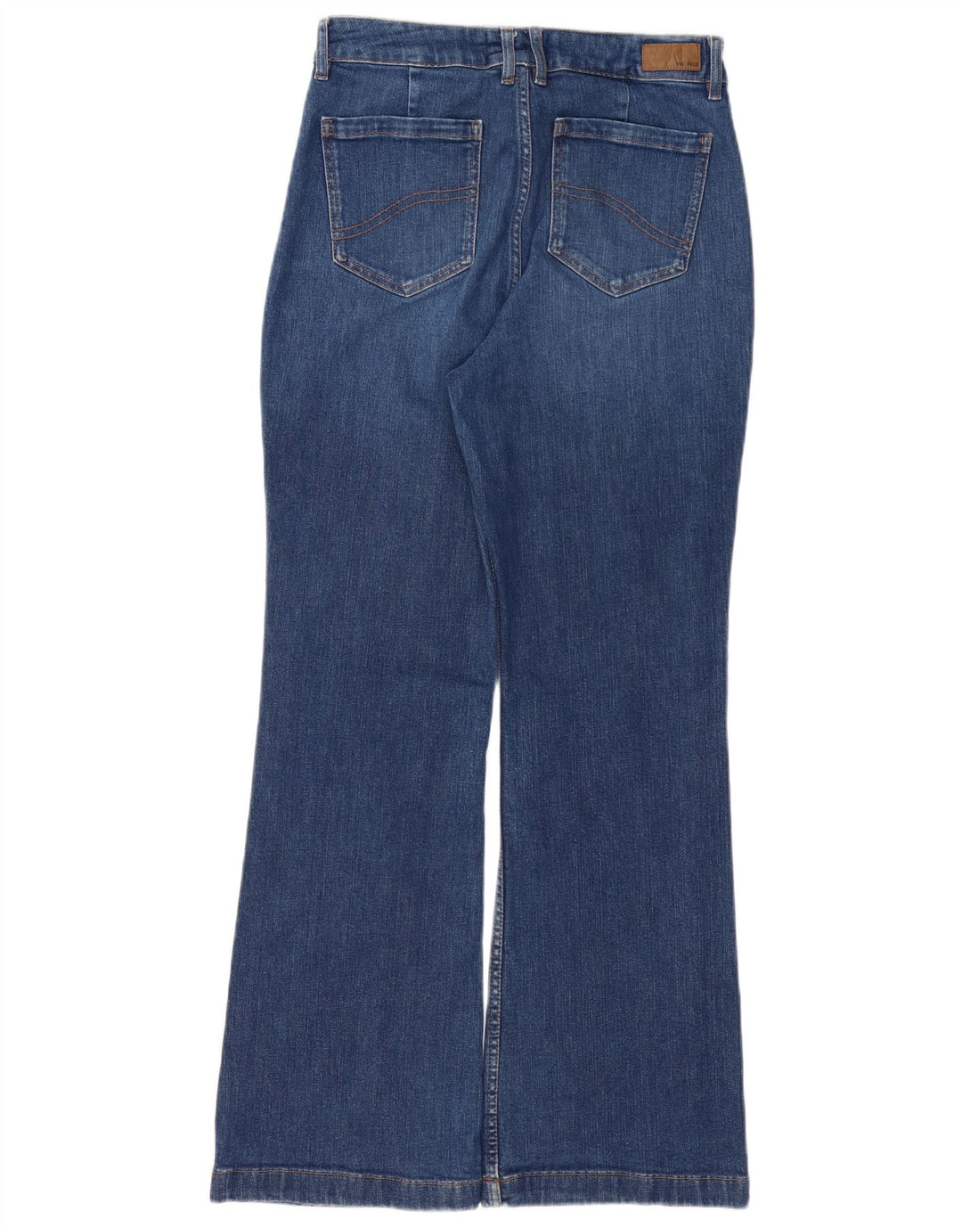 FAT FACE Dame Fly Flared Jeans UK 12 Medium W30 L30 Blå Bomuld