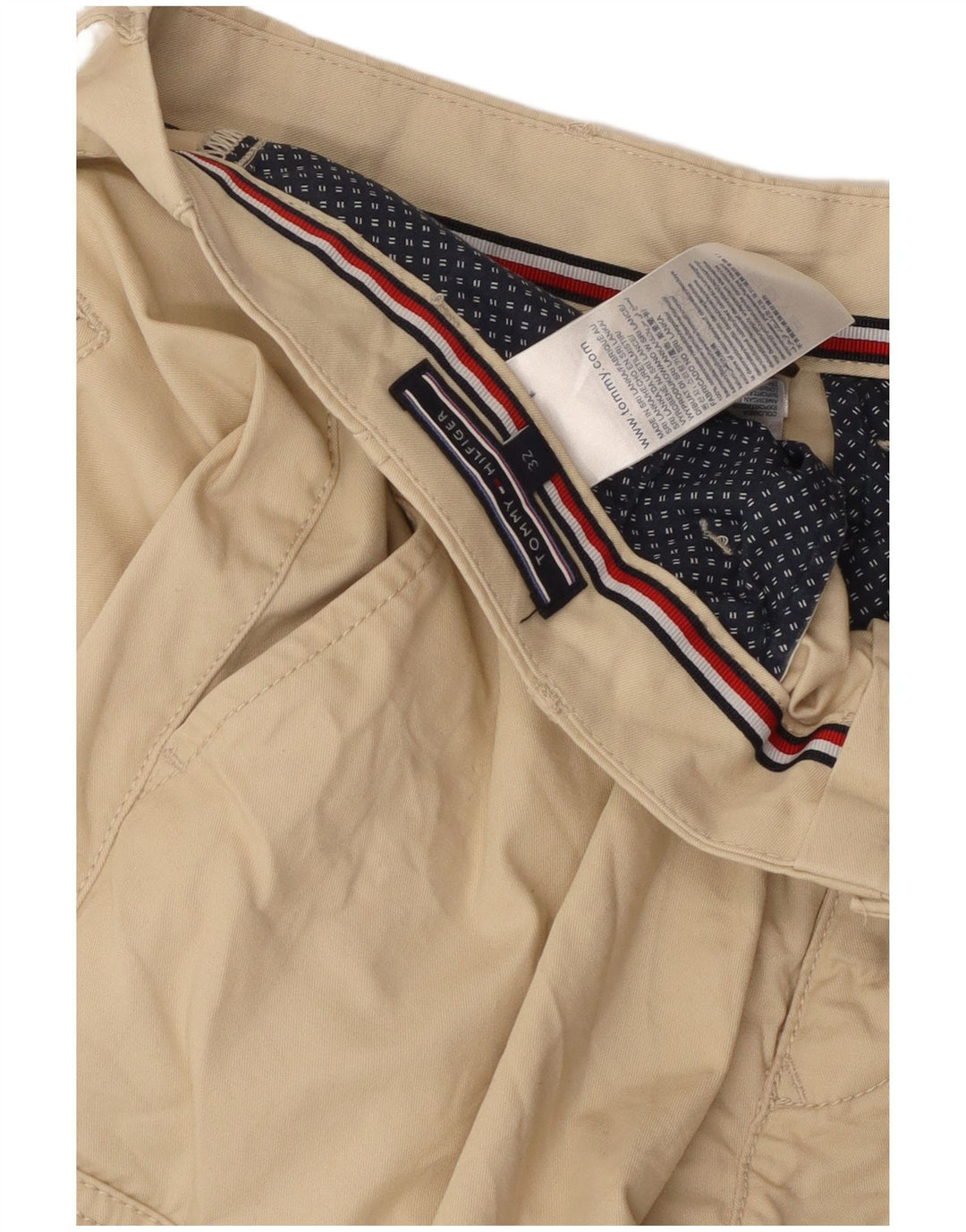 Tommy Hilfiger Herre Cargo Shorts W32 Medium Beige Bomuld
