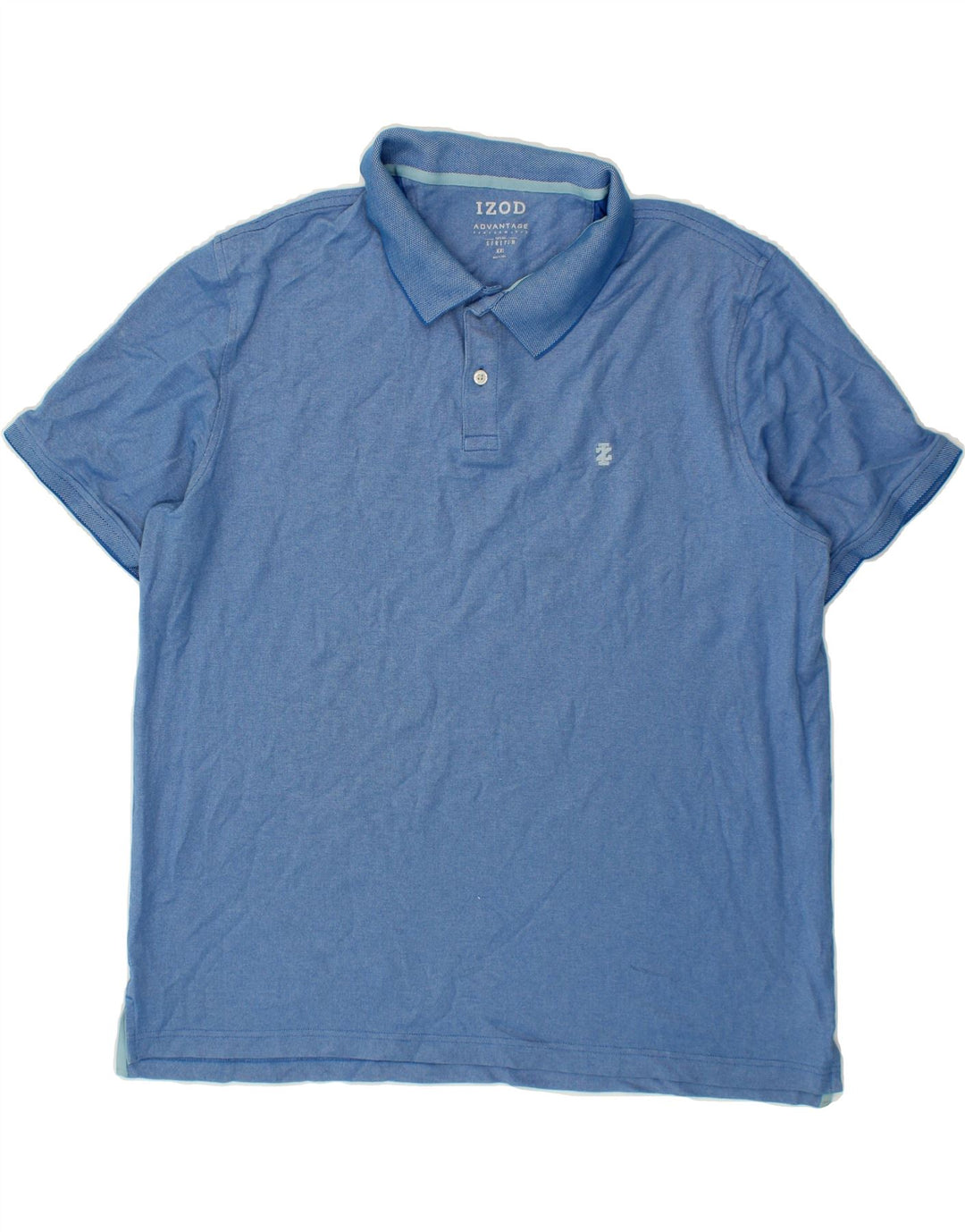 IZOD Mens Polo Shirt 2XL Blue Cotton Vintage Izod and Second-Hand Izod from Messina Hembry 