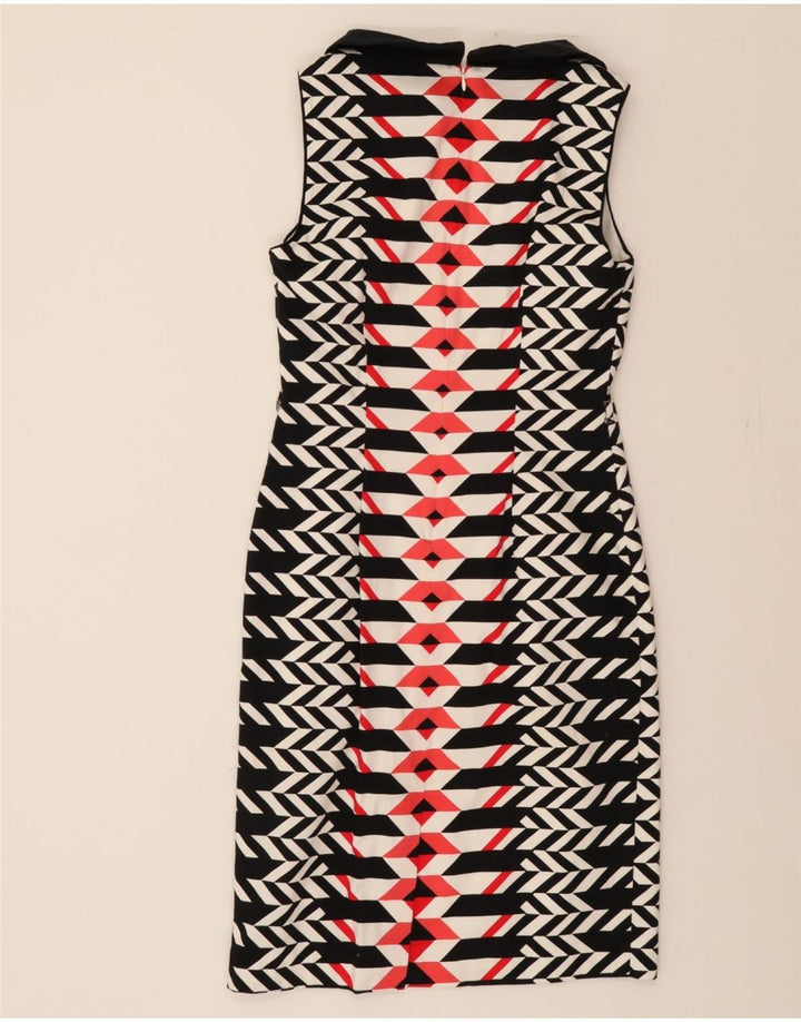PRINCIPLES Womens Sleeveless Sheath Dress UK 12 Medium Black Geometric Vintage Principles and Second-Hand Principles from Messina Hembry 