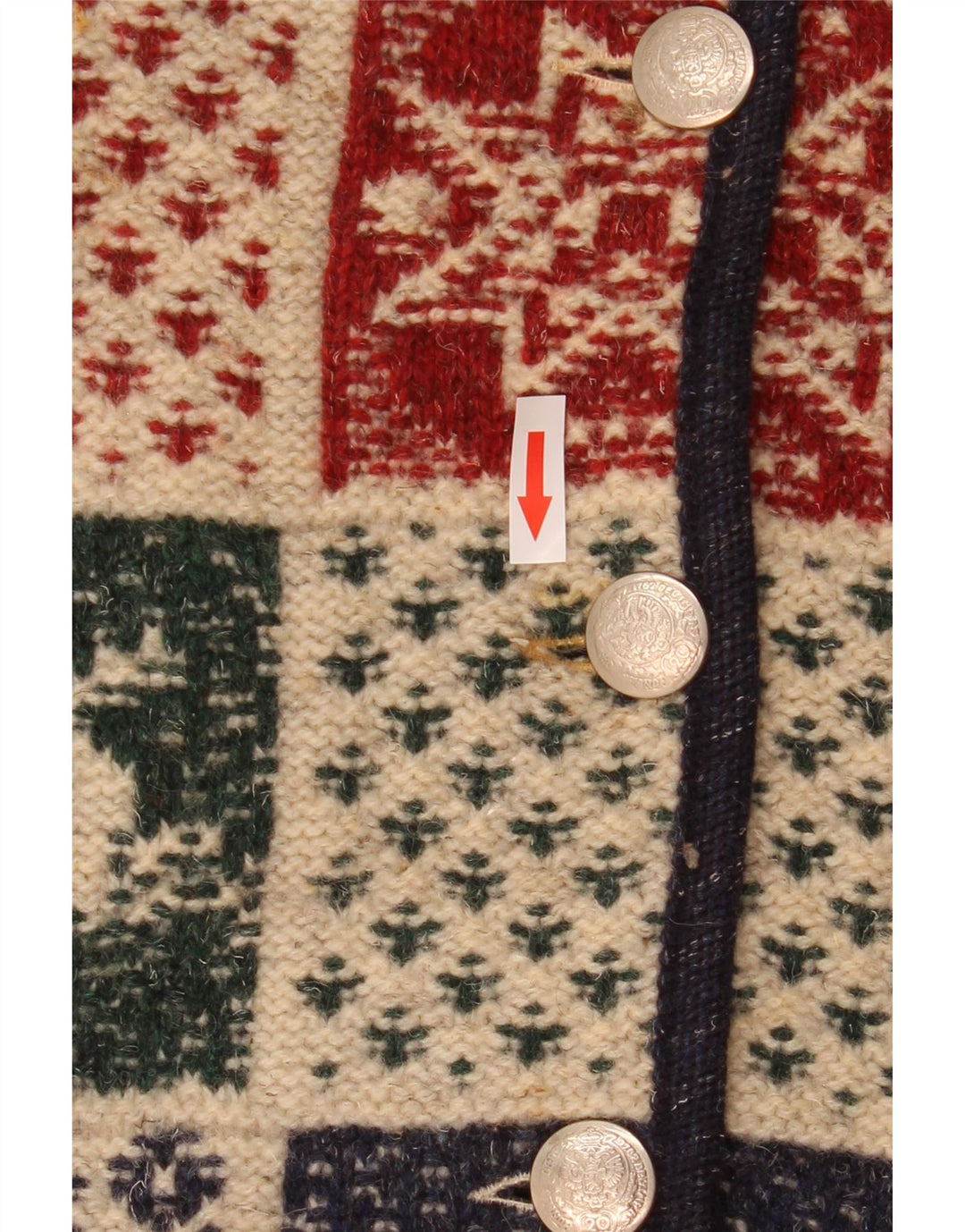 Giesswein Dame Cardigan Sweater EU 42 Stor Flerfarvet Geometrisk
