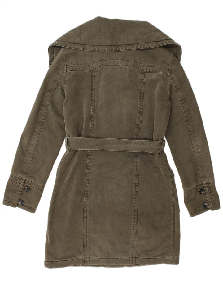 Marlboro Classics Dame Windbreaker Coat UK 12 Medium Green Bomuld