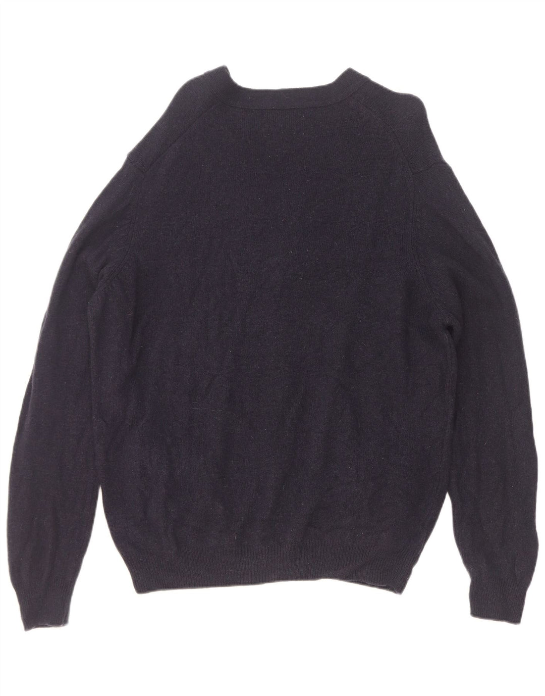 Marks & Spencer herre cardigan sweater XL marineblå lammeuld