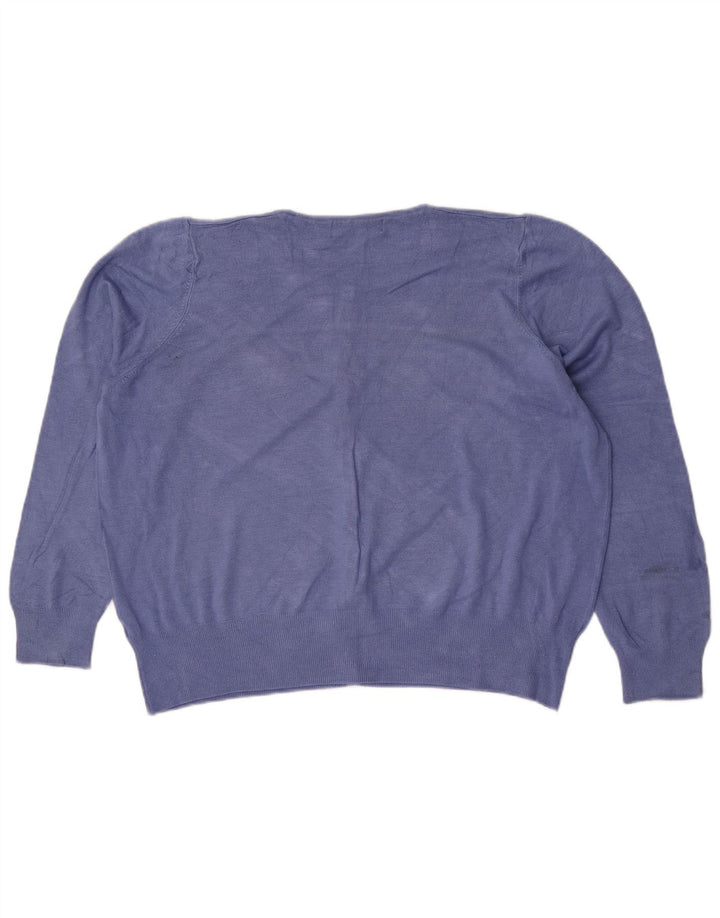 Marks & Spencer Dame Crop Cardigan Sweater UK 18 XL Blå