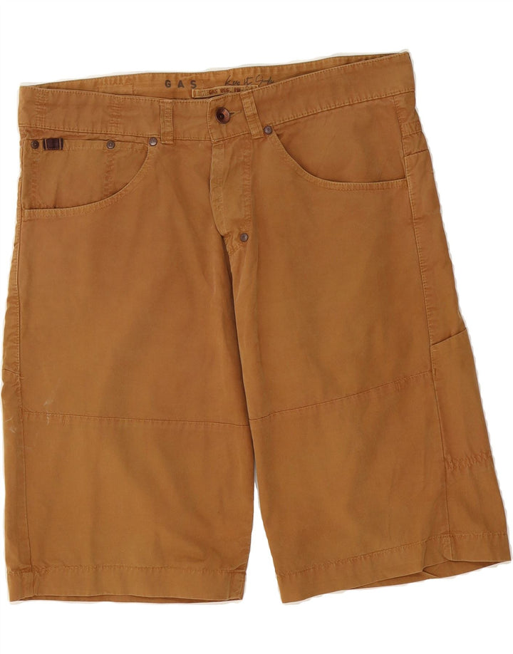 GAS Mens Casual Shorts W36 Large Brown Cotton Vintage Gas and Second-Hand Gas from Messina Hembry 