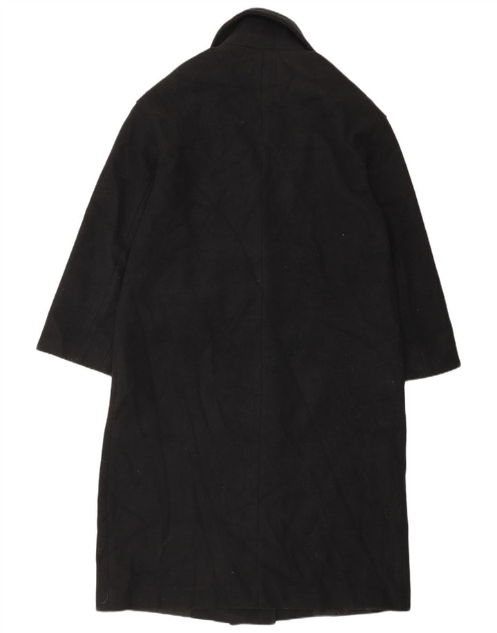 Zara Dame Dobbeltradet Frakke UK 4 XS Sort Polyester Classic