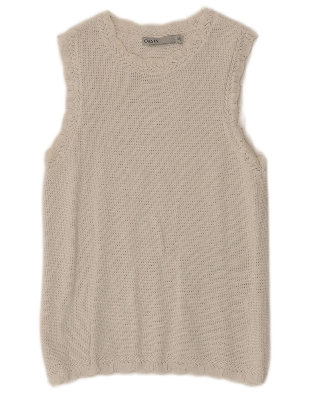 Oasis Damestrik Vest Top UK 8 Small White